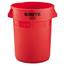 Rubbermaid® Commercial Round Brute Container, Plastic, 32 gal, Red Thumbnail 1