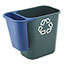 Rubbermaid® Commercial Wastebasket Recycling Side Bin, Attaches Inside or Outside, 4.75qt, Blue Thumbnail 2