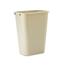Rubbermaid® Commercial Deskside Plastic Wastebasket, Rectangular, 10.25gal, Beige Thumbnail 1
