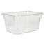 Rubbermaid® Commercial Food/Tote Boxes, 5gal, 12w x 18d x 9h, Clear Thumbnail 1