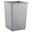 Rubbermaid® Commercial Untouchable Waste Container, Square, Plastic, 35gal, Gray Thumbnail 1