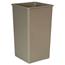 Rubbermaid® Commercial Untouchable Waste Container, Square, Plastic, 50 gal, Beige Thumbnail 1