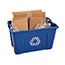 Rubbermaid® Commercial Stacking Recycle Bin, Rectangular, Polyethylene, 18gal, Blue Thumbnail 2