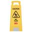 Rubbermaid® Commercial Collapsible Bright Caution Wet Floor Industrial Warning Sign, 2-Sided, 26 inch, Yellow Thumbnail 1