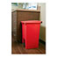 Rubbermaid® Commercial Indoor Utility Step-On Waste Container, Square, Plastic, 12gal, Red Thumbnail 3