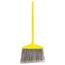 Rubbermaid Commercial Angle Broom, Vinyl-Coated Metal Handle, Flagged Polypropylene Fill, 46 7/8 inch, 10.5 inch face, Yellow/Gray Thumbnail 1
