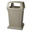 Rubbermaid® Commercial Ranger Trash Can with 4 Opening Lid, 45 gal, Beige Plastic Thumbnail 1