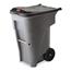 Rubbermaid® Commercial Brute Rollout Heavy-Duty Waste Container, Square, Polyethylene, 65gal, Gray Thumbnail 1
