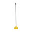 Rubbermaid® Commercial Invader Aluminum Side-Gate Wet-Mop Handle, 1 dia x 54, Gray/Yellow Thumbnail 2