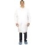 The Safety Zone Lab Coat, Polypropylene, White, Elastic Wrists, Medium, 30/CS Thumbnail 1