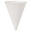 SOLO® Cup Company Cone Water Cups, Cold, Paper, 4oz, White, 200/Pack Thumbnail 1