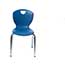 Scholar Craft™ Ovation Series 4-Leg Chair, 18" H, Primary Blue Shell, Chrome Frame Thumbnail 1