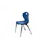 Scholar Craft™ Ovation Series 4-Leg Chair, 18" H, Primary Blue Shell, Chrome Frame Thumbnail 2