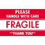 W.B. Mason Co. Labels, Fragile- Please Handle with Care- Thank You, 3 in x 5 in, Red/White, 500/Roll Thumbnail 1