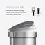 simplehuman® Semi-round step can, 15 5/6 gallons, Stainless Steel Thumbnail 3
