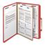 Smead Pressboard Classification Folders, Letter, Four-Section, Bright Red, 10/Box Thumbnail 16