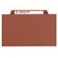 Smead Pressboard Classification Folders, Self Tab, Letter, Four-Section, Red, 10/Box Thumbnail 14