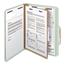 Smead Pressboard Classification Folders, Letter, Four-Section, Gray/Green, 10/Box Thumbnail 14