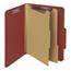 Smead Pressboard Classification Folders, Self Tab, Letter, Six-Section, Red, 10/Box Thumbnail 15