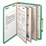Smead 3" Expansion Classification Folder, 2/5 Cut, Letter, 8-Section, Green, 10/Box Thumbnail 16