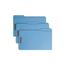 Smead Folders, Two Fasteners, 1/3 Cut Assorted, Top Tab, Legal, Blue, 50/Box Thumbnail 1