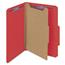 Smead Pressboard Classification Folders, Legal, Four-Section, Bright Red, 10/Box Thumbnail 14