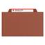 Smead Pressboard Classification Folders w/ Self Tab, Legal, Six-Section, Red, 10/Box Thumbnail 14