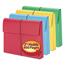 Smead 2" Exp Wallet, Elastic Cord, Letter, Blue/Green/Red/Yellow, 50/Box Thumbnail 6