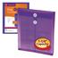 Smead Poly String & Button Envelope, 9 3/4 x 11 5/8 x 1 1/4, Purple, 5/Pack Thumbnail 5