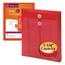 Smead Poly String & Button Envelope, 9 3/4 x 11 5/8 x 1 1/4, Red, 5/Pack Thumbnail 3
