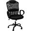 SuperSeats™ "Moderator" High Back Executive Swivel Tilt Chair, Black Fabric / Black Mesh Thumbnail 1