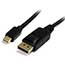 Startech.com 3 ft Mini DisplayPort to DisplayPort 1.2 Adapter Cable M/M Thumbnail 1