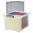 Storex Portable File Tote w/Locking Handle Storage Box, Letter/Legal, Clear Thumbnail 1