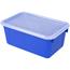 Storex Small Cubby Storage Bin with Cover, Classroom Blue, 5/Carton Thumbnail 2