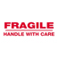 Tape Logic® Pre-Printed Acrylic Carton Sealing Tape, "Fragile Handle With Care", 2" x 55 yds., 2.2 Mil, Red/White, 6 Rolls/Case Thumbnail 1