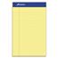 Ampad Perforated Writing Pad, Narrow Ruled, 5" x 8", Canary Yellow Paper, 50 Sheets/Pad, 12 Pads Thumbnail 1