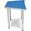 OFM Adapt Series Trapezoid Student Table, 18"-26" Height Adjustable Desk, Blue Thumbnail 2