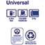 Tork® Universal JRT, Jumbo Roll Toilet Paper, T22, 2-Ply, 8.8" Dia., 3.55" W x 1,000' L, White, 12 Rolls/Case Thumbnail 6