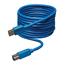 Tripp Lite USB 3.0 Device Cable, A/B, 10 ft., Blue Thumbnail 2