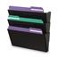 Universal Wall File Pockets, 3 Sections, Letter Size,13" x 4.13" x 14.5", Black, 3/Pack Thumbnail 1