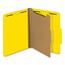 Universal Bright Colored Pressboard Classification Folders, 1 Divider, Letter Size, Yellow, 10/Box Thumbnail 1