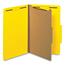 Universal Bright Colored Pressboard Classification Folders, 1 Divider, Legal Size, Yellow, 10/Box Thumbnail 1