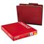Universal Four-Section Pressboard Classification Folders, 1 Divider, Letter Size, Red, 10/Box Thumbnail 1