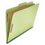 Universal Four-Section Pressboard Classification Folders, 1 Divider, Legal Size, Green, 10/Box Thumbnail 1