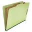 Universal Six--Section Pressboard Classification Folders, 2 Dividers, Legal Size, Green, 10/Box Thumbnail 1