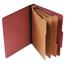 Universal Eight-Section Pressboard Classification Folders, 3 Dividers, Letter Size, Red, 10/Box Thumbnail 1