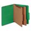 Universal Bright Colored Pressboard Classification Folders, 2 Dividers, Letter Size, Emerald Green, 10/Box Thumbnail 1