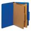 Universal Bright Colored Pressboard Classification Folders, 2 Dividers, Legal Size, Cobalt Blue, 10/Box Thumbnail 1