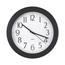 Universal Whisper Quiet Clock, 12" Overall Diameter, Black Case, 1 AA (sold separately) Thumbnail 1