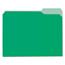 Universal Interior File Folders, 1/3-Cut Tabs: Assorted, Letter Size, 11-pt Stock, Green, 100/Box Thumbnail 1